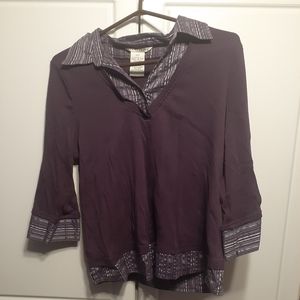 Fred David Purple Fooler Top